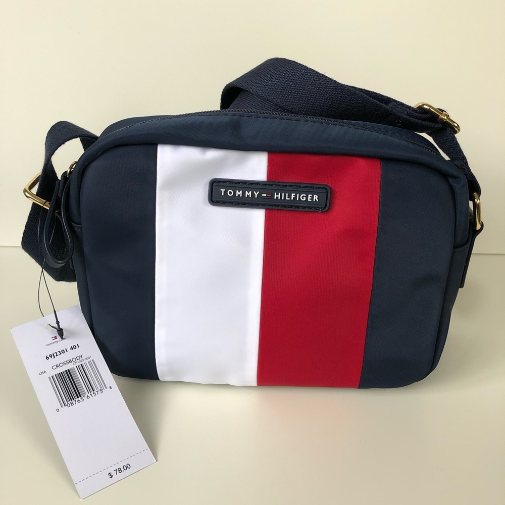 Tommy Hilfiger Flag Womens Crossbody Purse Handbag